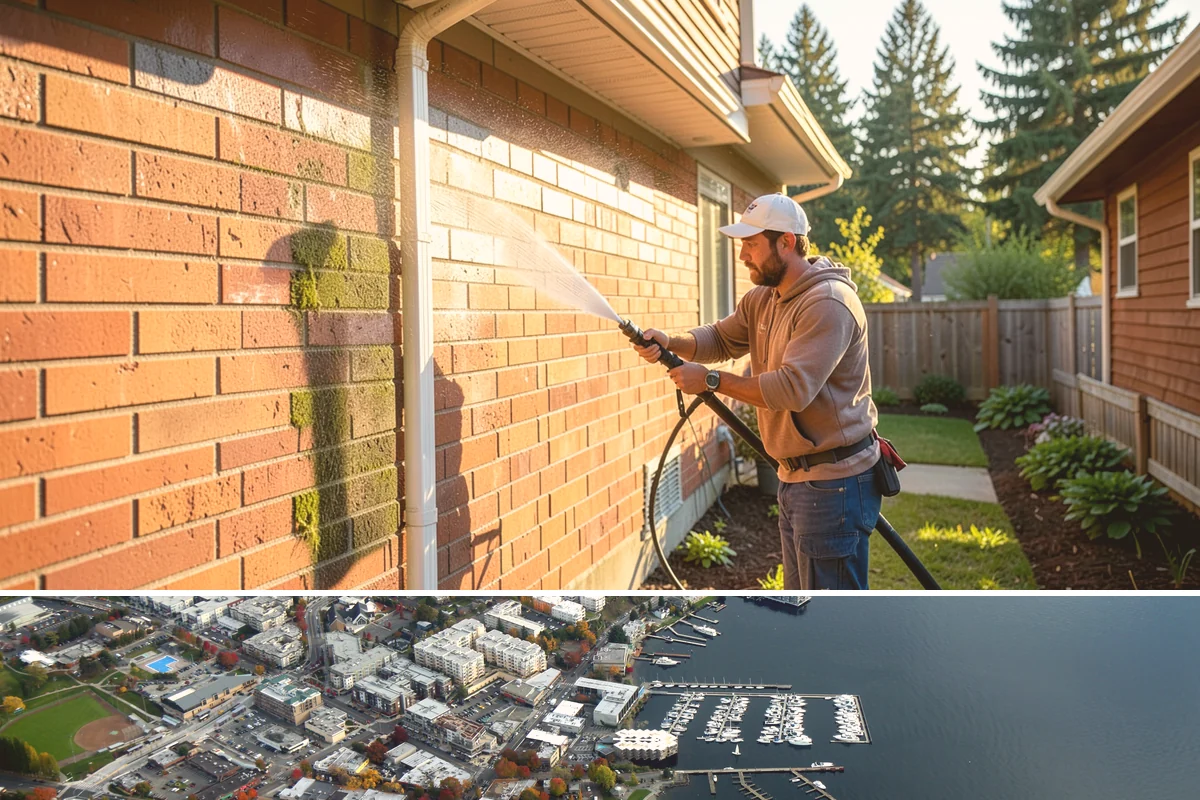 Calcium Deposit Removal in Kirkland, King County, WA - Calcium and efflorescence deposits can be treated year-round, with dry conditions helping confirm complete removal.