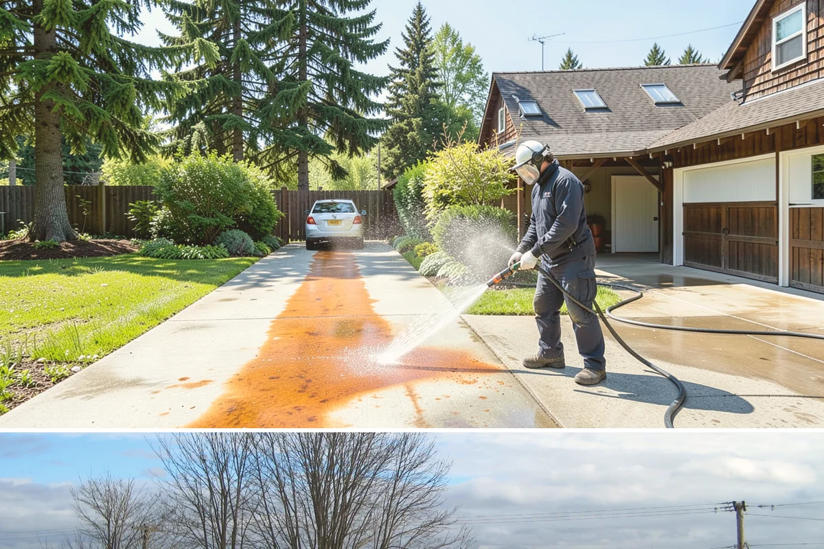Calcium Deposit Removal in Langley, Island County, WA - Calcium and efflorescence deposits can be treated year-round, with dry conditions helping confirm complete removal.