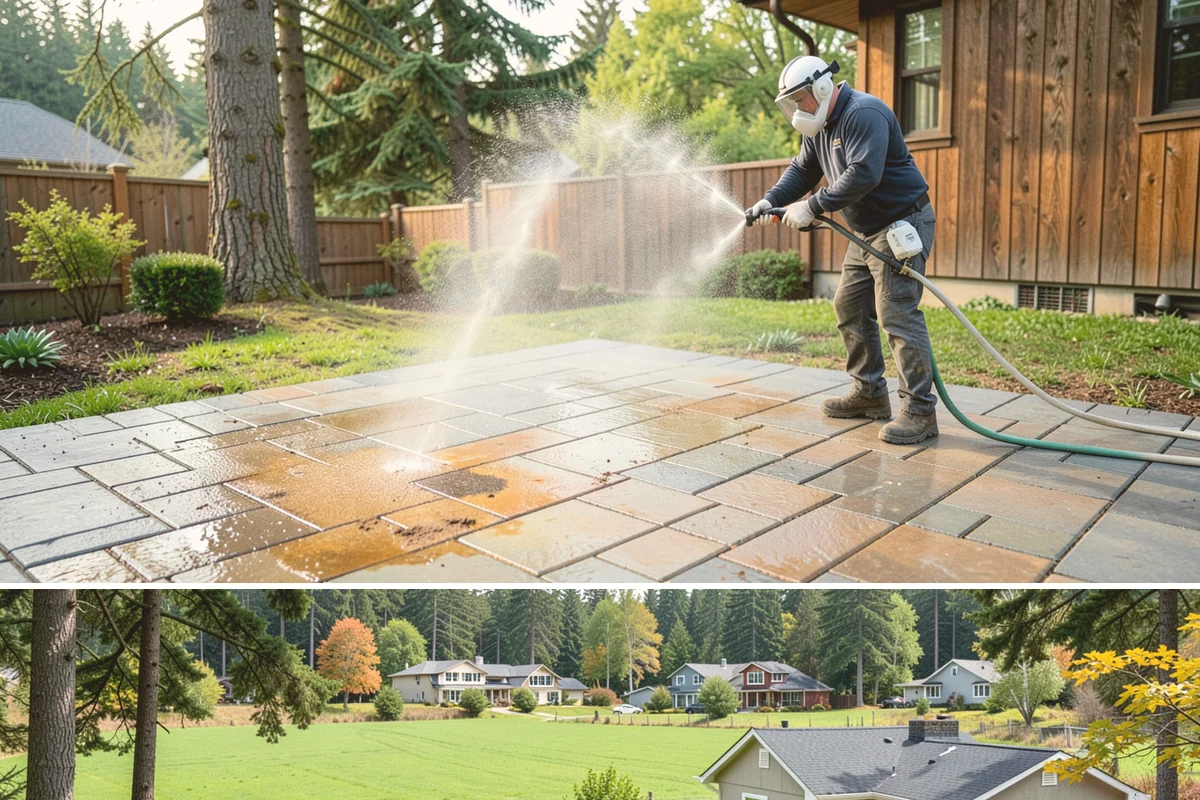 Calcium Deposit Removal in Lyman, Skagit County, WA - Calcium and efflorescence deposits can be treated year-round, with dry conditions helping confirm complete removal.