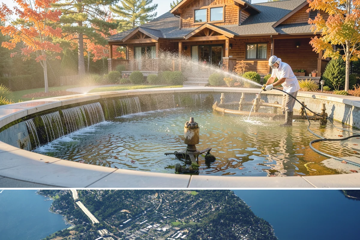 Calcium Deposit Removal in Mercer Island, King County, WA - Calcium and efflorescence deposits can be treated year-round, with dry conditions helping confirm complete removal.