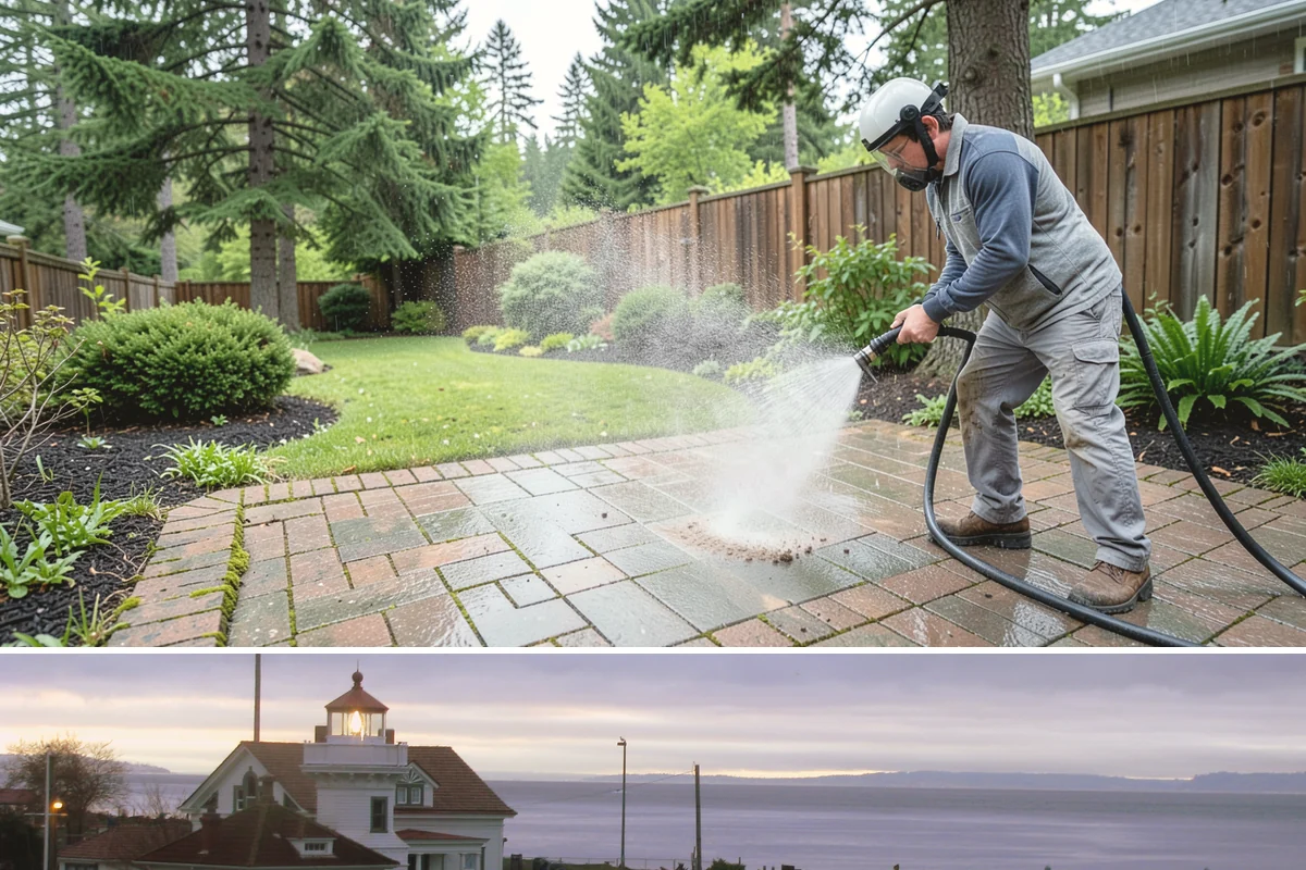 Calcium Deposit Removal in Mukilteo, Snohomish County, WA - Calcium and efflorescence deposits can be treated year-round, with dry conditions helping confirm complete removal.