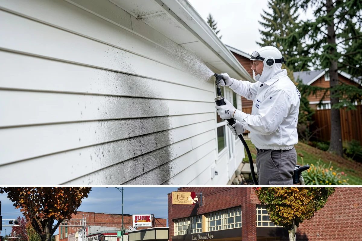 Calcium Deposit Removal in Puyallup, Pierce County, WA - Calcium and efflorescence deposits can be treated year-round, with dry conditions helping confirm complete removal.