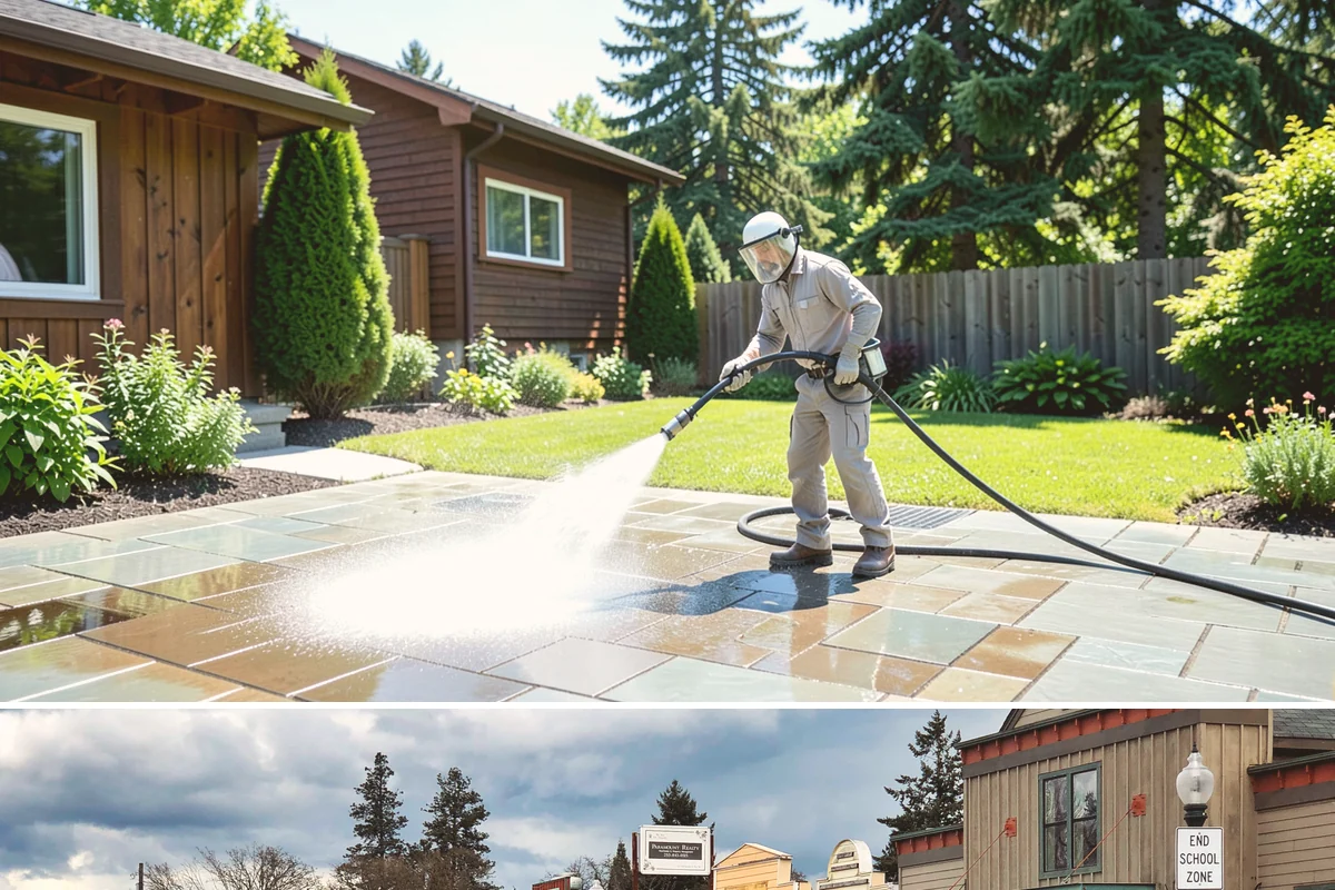 Calcium Deposit Removal in Roy, Pierce County, WA - Calcium and efflorescence deposits can be treated year-round, with dry conditions helping confirm complete removal.