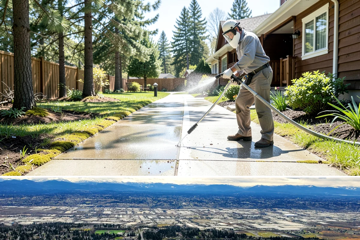 Calcium Deposit Removal in SeaTac, King County, WA - Calcium and efflorescence deposits can be treated year-round, with dry conditions helping confirm complete removal.