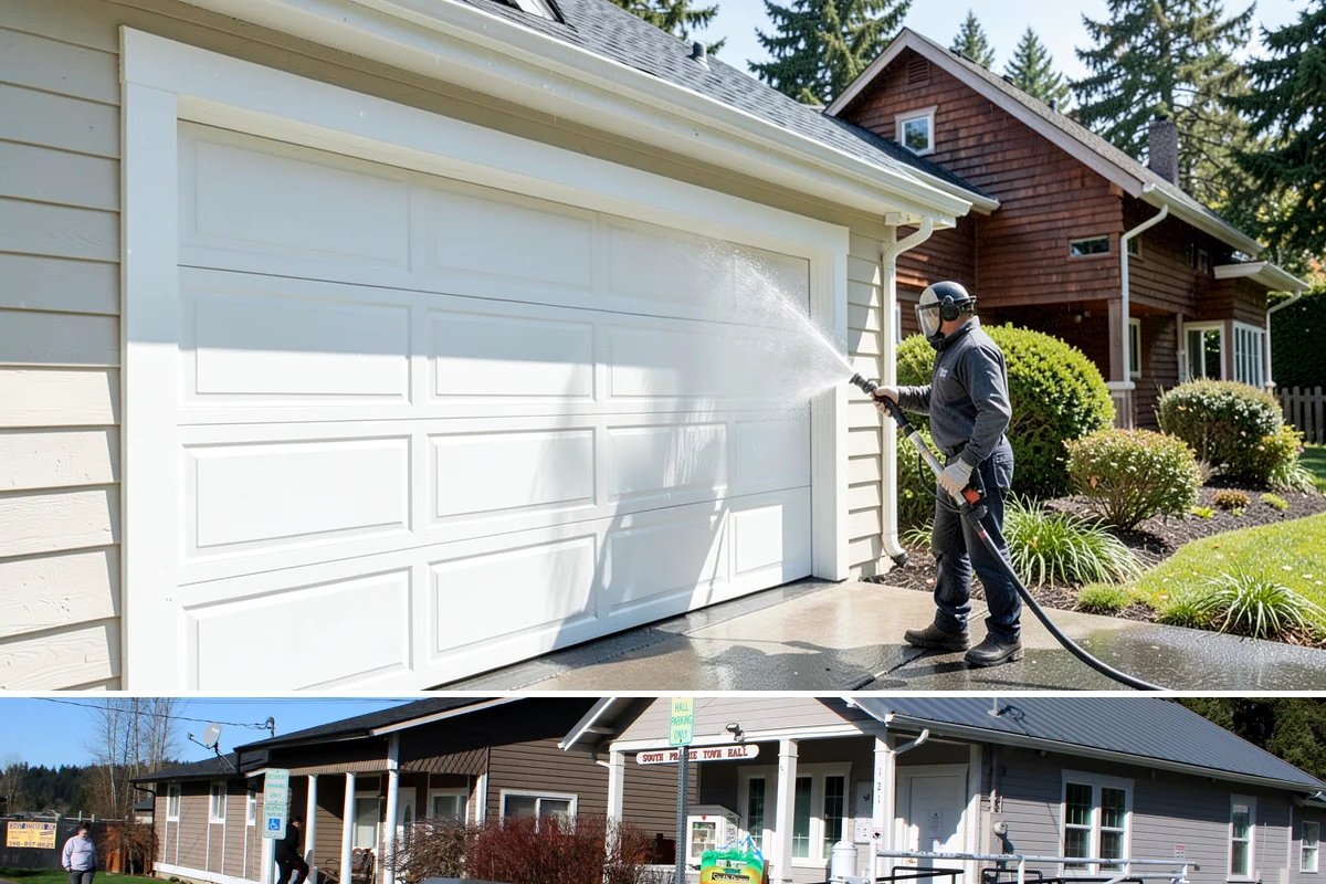 Calcium Deposit Removal in South Prairie, Pierce County, WA - Calcium and efflorescence deposits can be treated year-round, with dry conditions helping confirm complete removal.