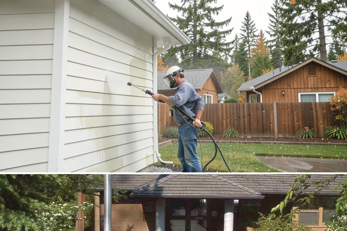 Calcium Deposit Removal in Yarrow Point, King County, WA - Calcium and efflorescence deposits can be treated year-round, with dry conditions helping confirm complete removal.