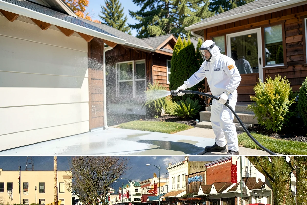 Car Dealership Cleaning in Arlington, Snohomish County, WA - Monthly or quarterly lot cleaning works best, with heavier facade and glass washing in the drier spring and summer months.