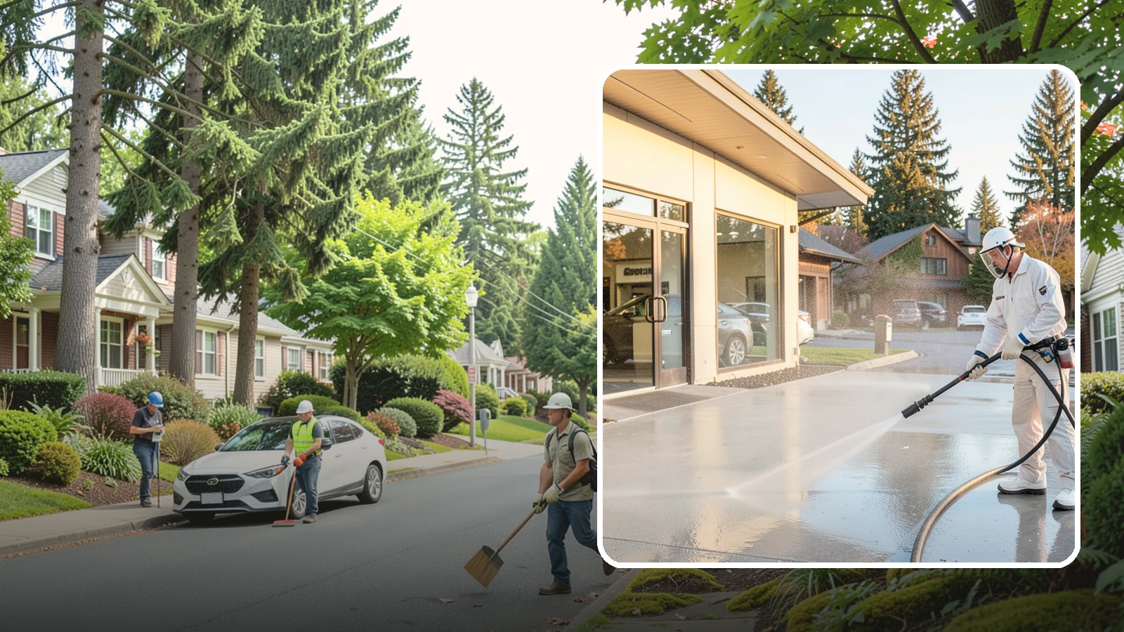 Car Dealership Cleaning in Beaux Arts Village, King County, WA - Large-lot exterior cleaning for auto dealerships that brightens showroom facades, display lots, and service drives so inventory...