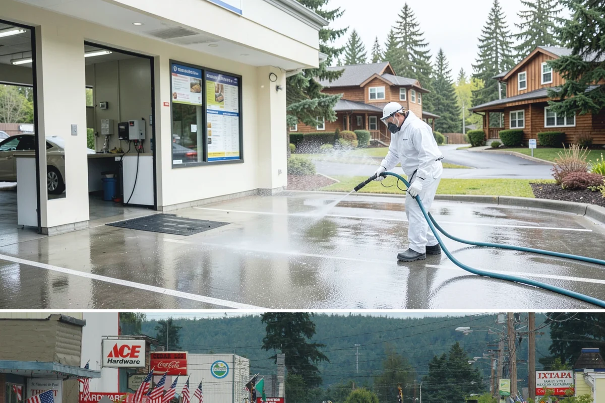 Car Dealership Cleaning in Carnation, King County, WA - Monthly or quarterly lot cleaning works best, with heavier facade and glass washing in the drier spring and summer months.