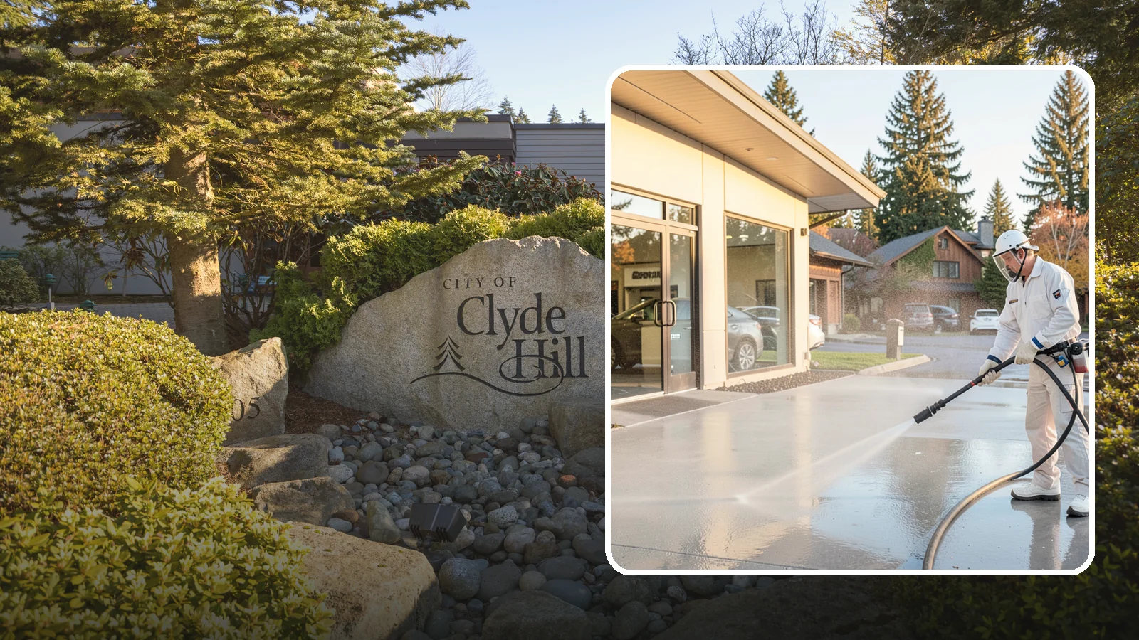 Car Dealership Cleaning in Clyde Hill, King County, WA - Large-lot exterior cleaning for auto dealerships that brightens showroom facades, display lots, and service drives so inventory...