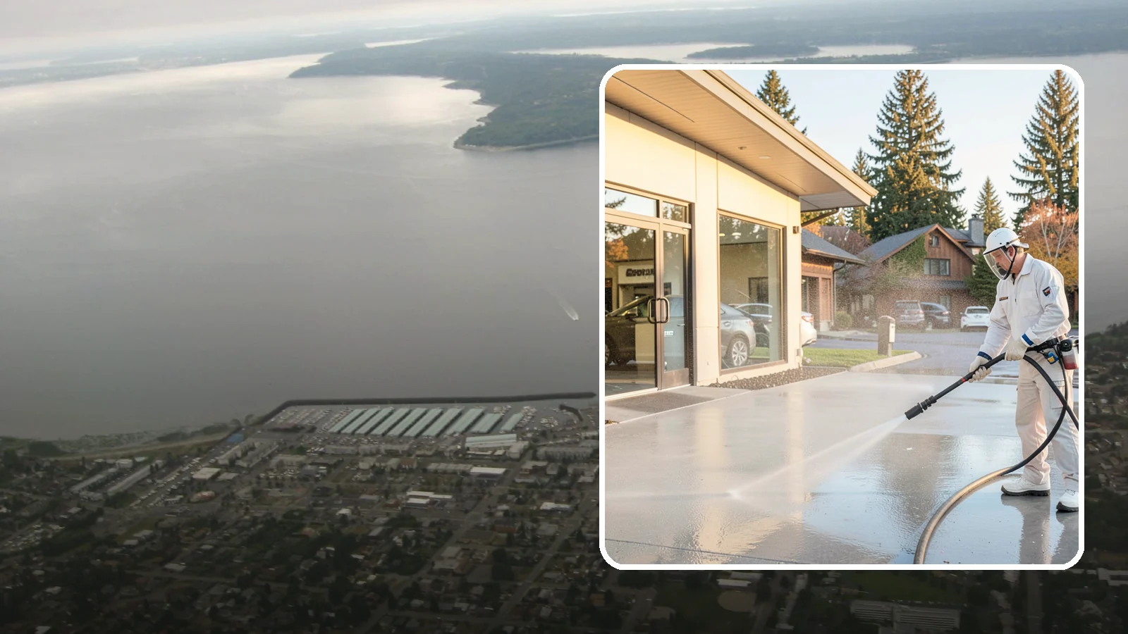 Car Dealership Cleaning in Des Moines, King County, WA - Large-lot exterior cleaning for auto dealerships that brightens showroom facades, display lots, and service drives so inventory...