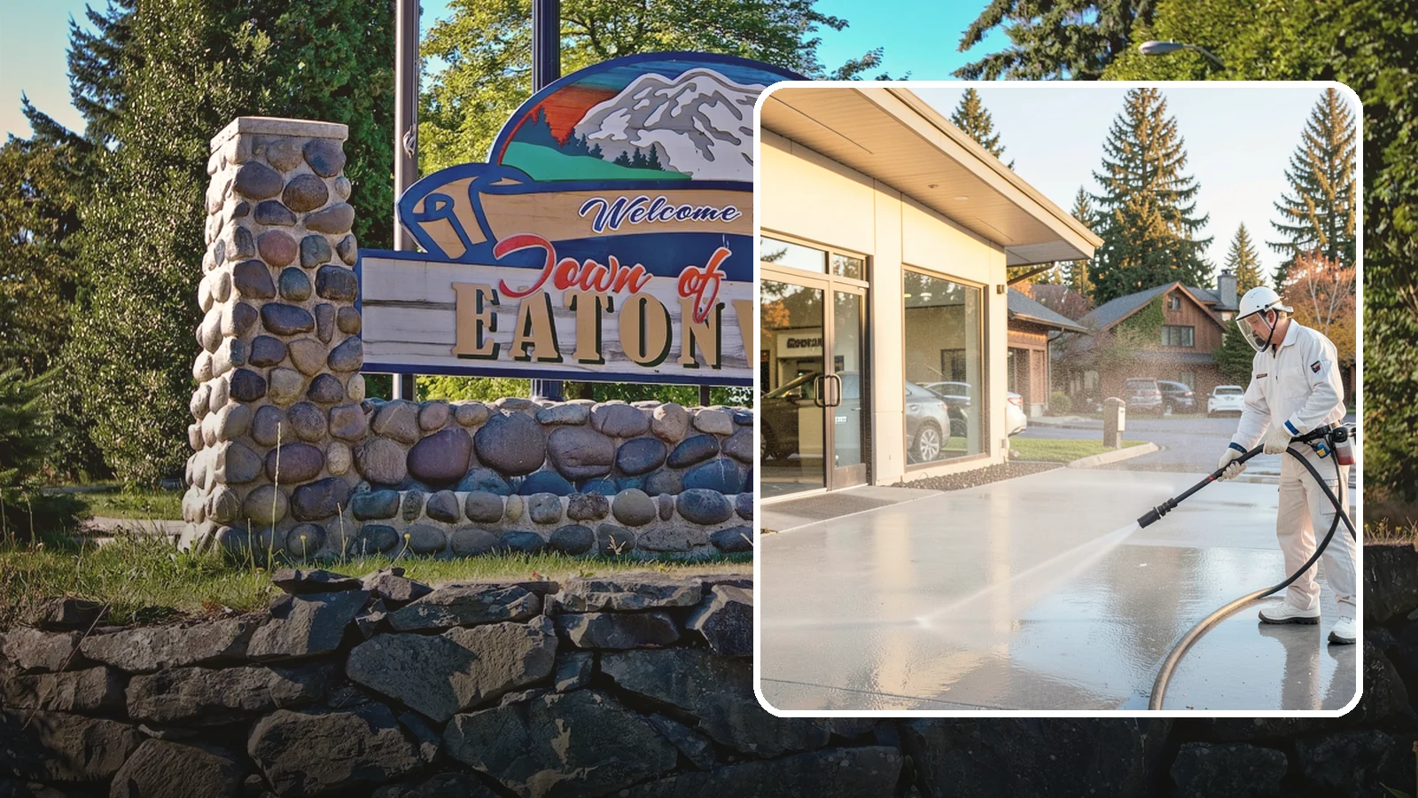 Car Dealership Cleaning in Eatonville, Pierce County, WA - Large-lot exterior cleaning for auto dealerships that brightens showroom facades, display lots, and service drives so inventory...