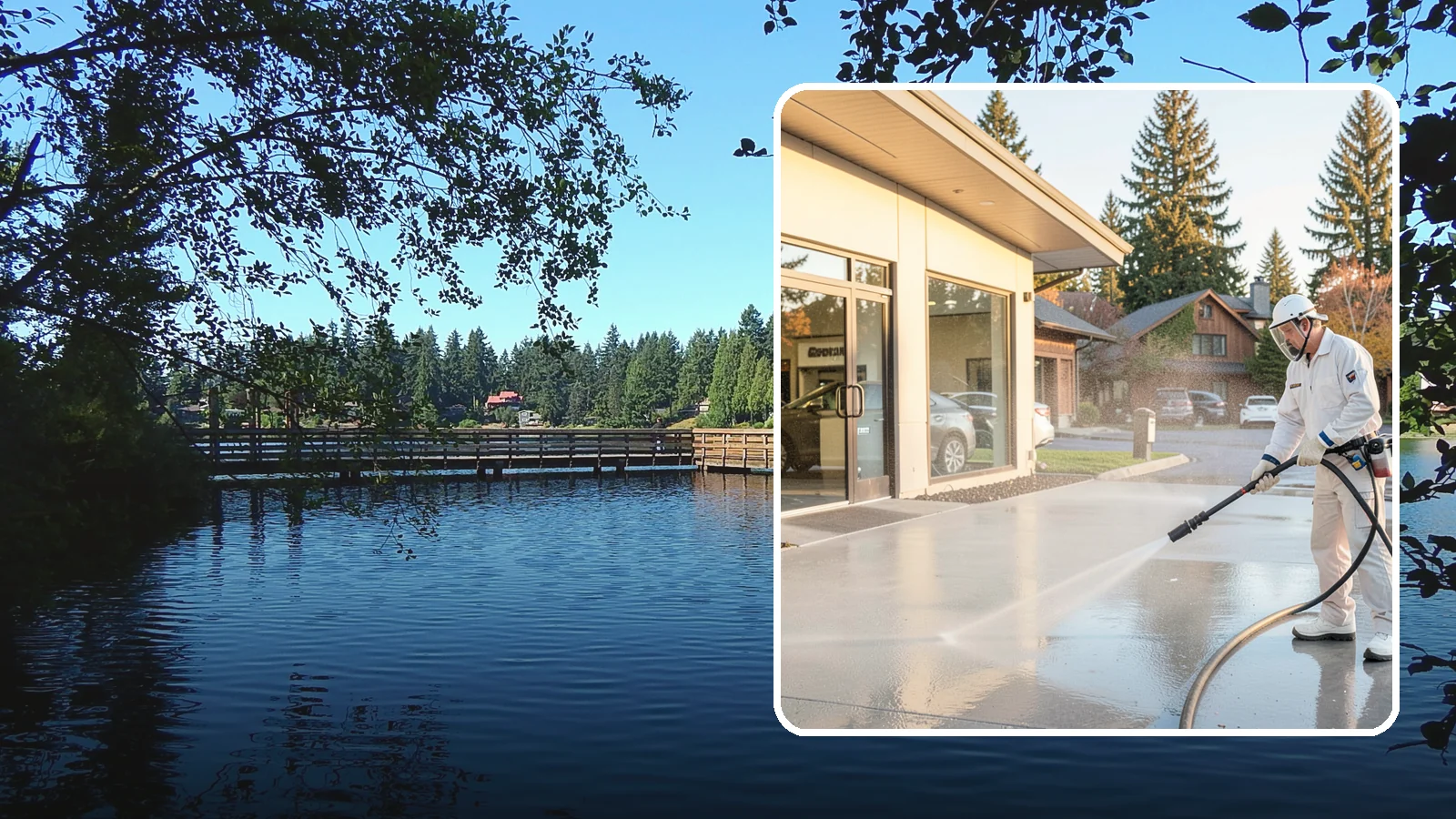 Car Dealership Cleaning in Federal Way, King County, WA - Large-lot exterior cleaning for auto dealerships that brightens showroom facades, display lots, and service drives so inventory...