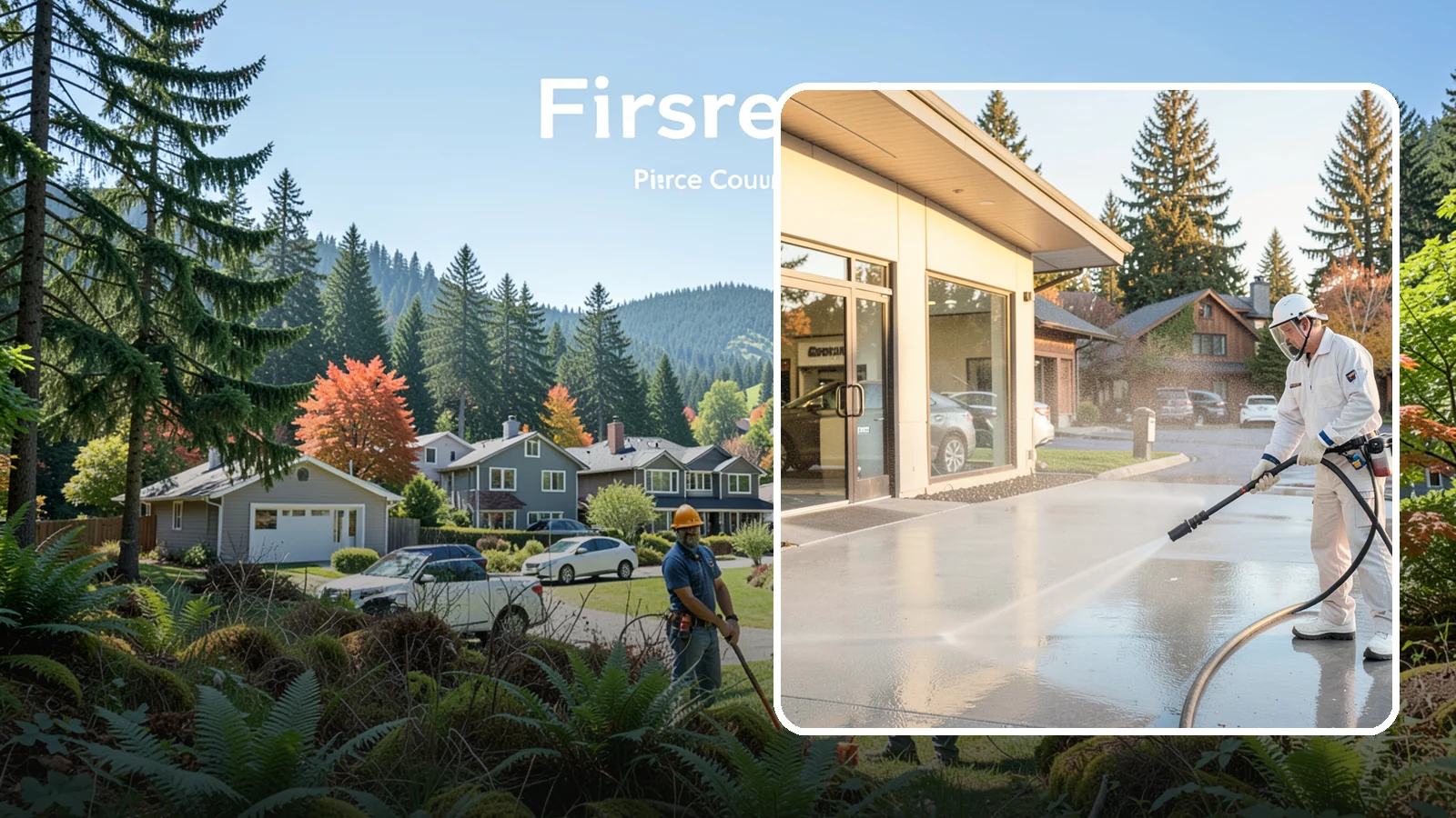Car Dealership Cleaning in Fircrest, Pierce County, WA - Large-lot exterior cleaning for auto dealerships that brightens showroom facades, display lots, and service drives so inventory...