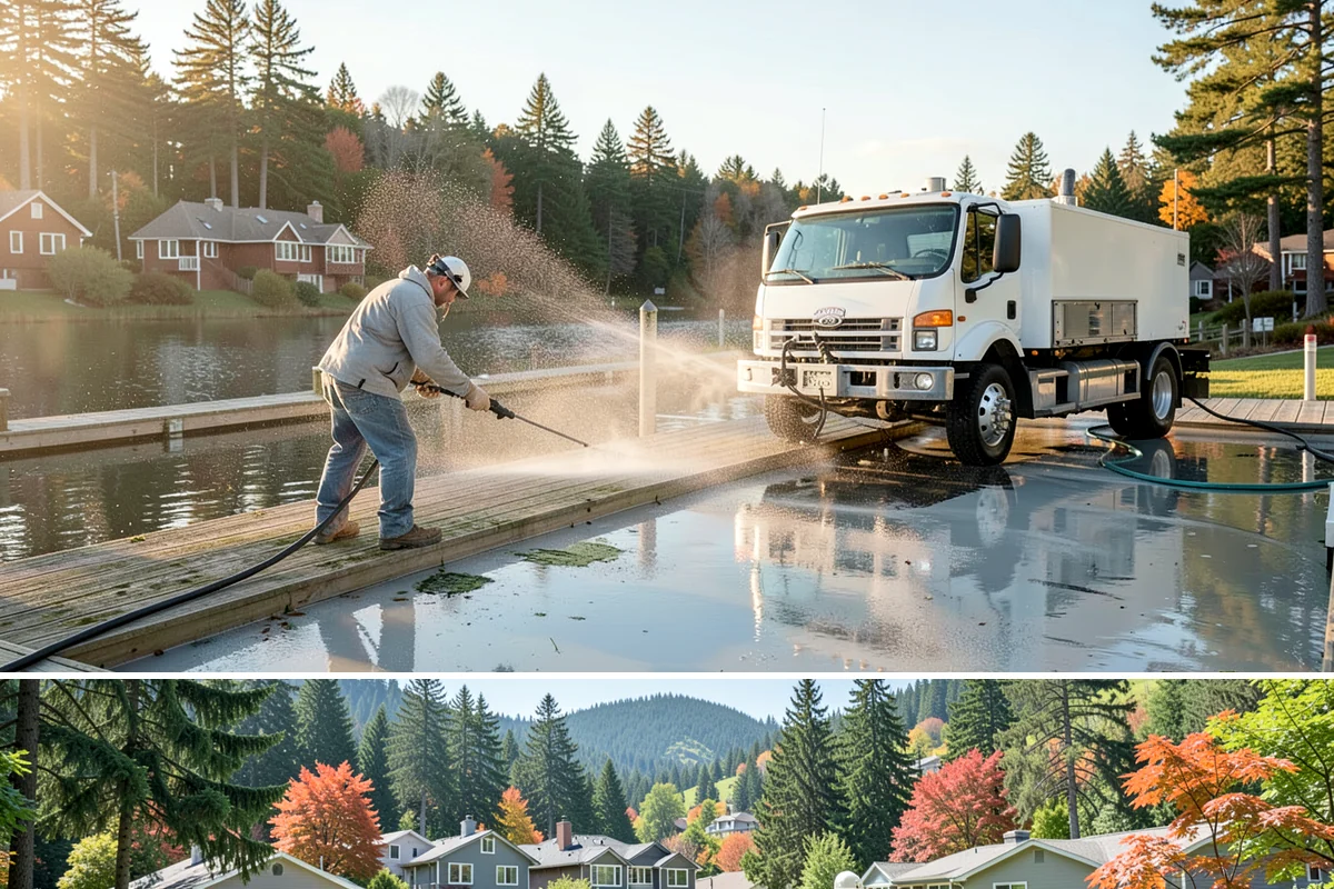 Car Dealership Cleaning in Fircrest, Pierce County, WA - Monthly or quarterly lot cleaning works best, with heavier facade and glass washing in the drier spring and summer months.