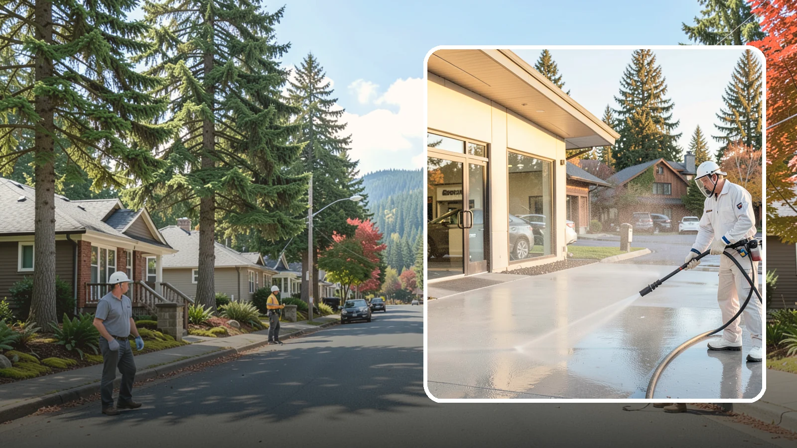 Car Dealership Cleaning in Hunts Point, King County, WA - Large-lot exterior cleaning for auto dealerships that brightens showroom facades, display lots, and service drives so inventory...