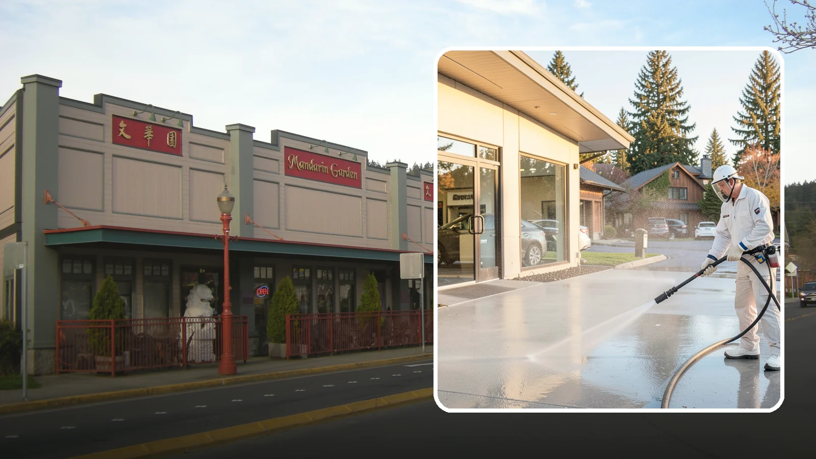 Car Dealership Cleaning in Issaquah, King County, WA - Large-lot exterior cleaning for auto dealerships that brightens showroom facades, display lots, and service drives so inventory...