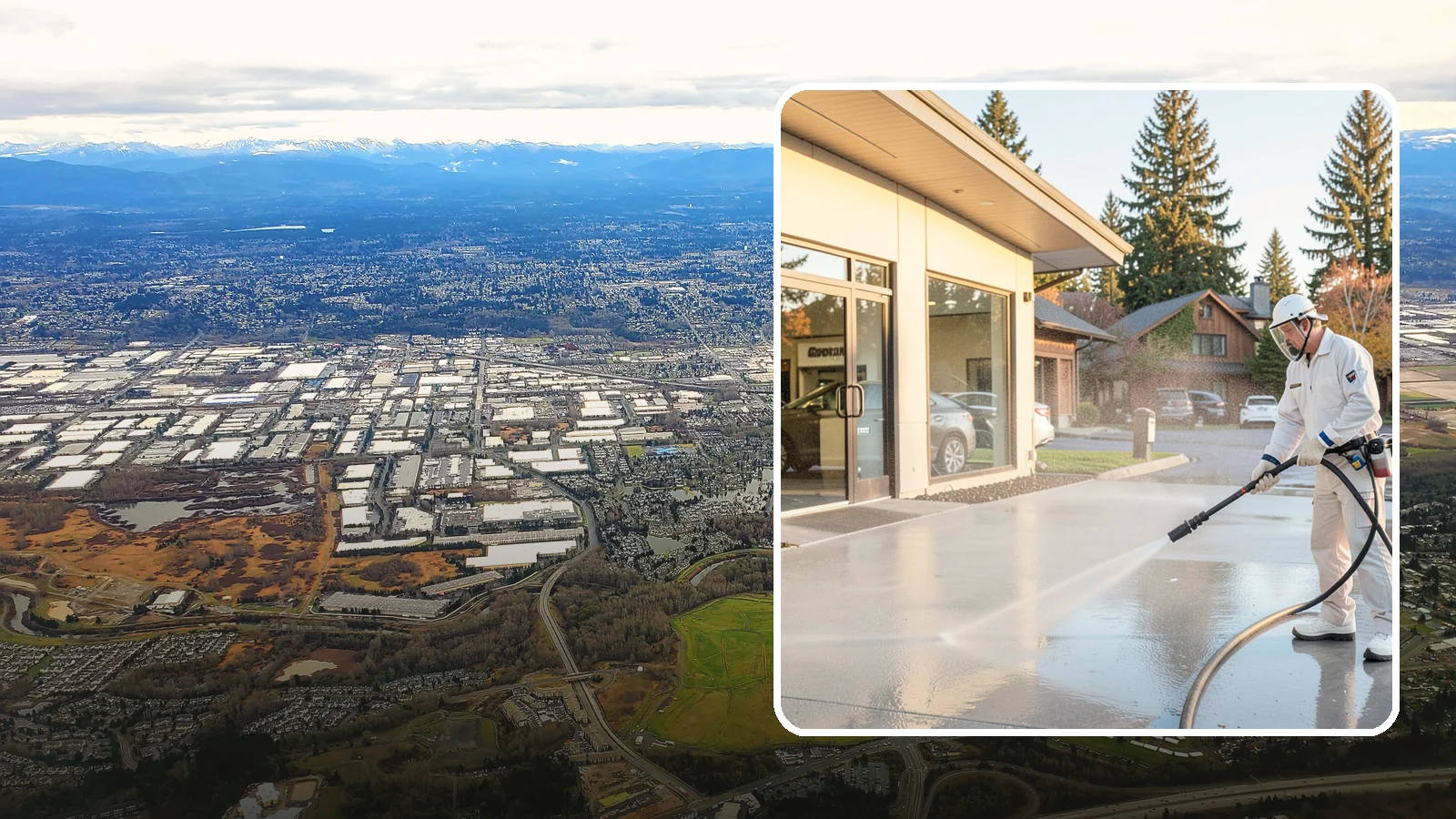 Car Dealership Cleaning in Kent, King County, WA - Large-lot exterior cleaning for auto dealerships that brightens showroom facades, display lots, and service drives so inventory...