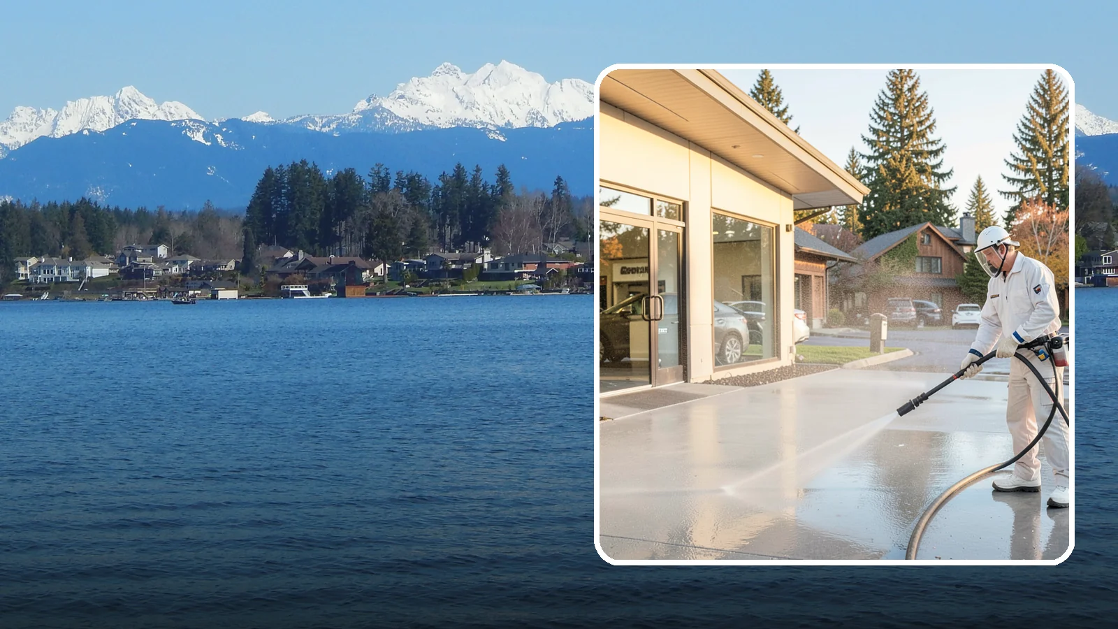 Car Dealership Cleaning in Lake Stevens, Snohomish County, WA - Large-lot exterior cleaning for auto dealerships that brightens showroom facades, display lots, and service drives so inventory...