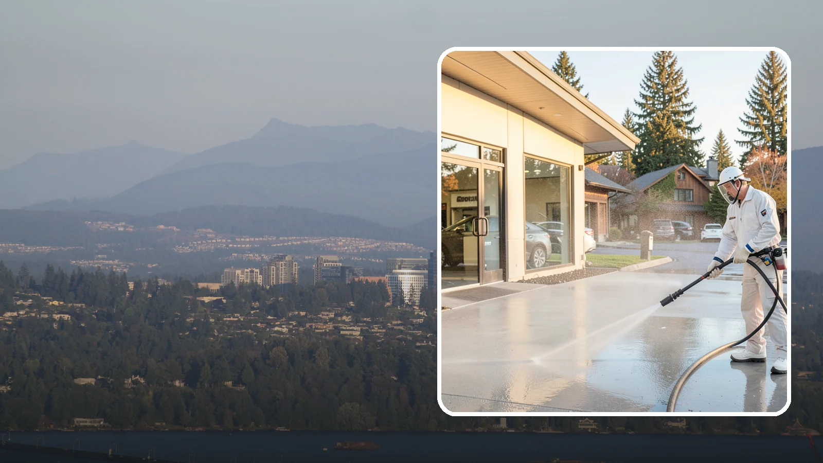 Car Dealership Cleaning in Medina, King County, WA - Large-lot exterior cleaning for auto dealerships that brightens showroom facades, display lots, and service drives so inventory...