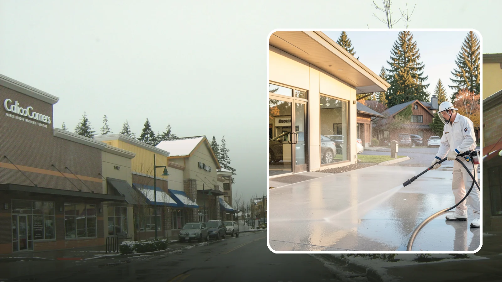 Car Dealership Cleaning in Mill Creek, Snohomish County, WA - Large-lot exterior cleaning for auto dealerships that brightens showroom facades, display lots, and service drives so inventory...