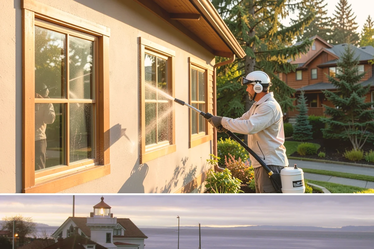 Car Dealership Cleaning in Mukilteo, Snohomish County, WA - Monthly or quarterly lot cleaning works best, with heavier facade and glass washing in the drier spring and summer months.