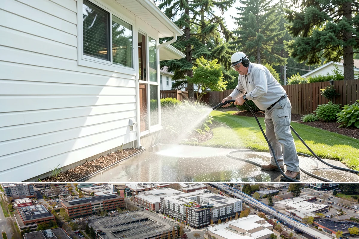 Car Dealership Cleaning in Redmond, King County, WA - Monthly or quarterly lot cleaning works best, with heavier facade and glass washing in the drier spring and summer months.