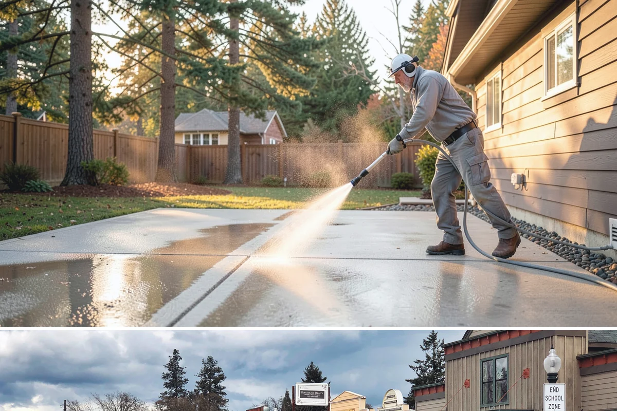Car Dealership Cleaning in Roy, Pierce County, WA - Monthly or quarterly lot cleaning works best, with heavier facade and glass washing in the drier spring and summer months.
