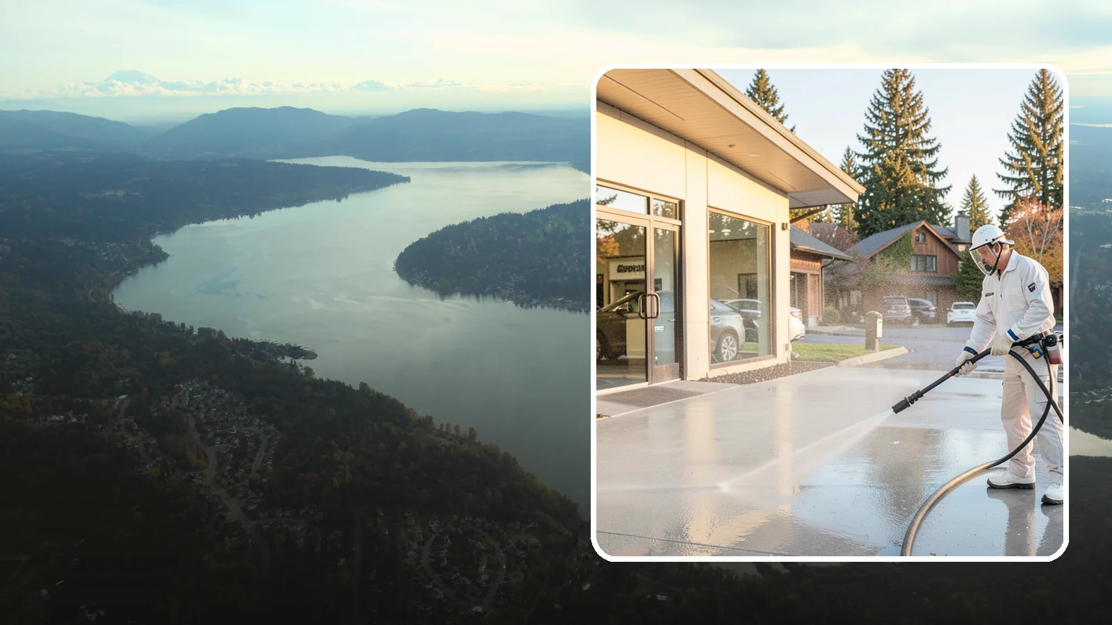 Car Dealership Cleaning in Sammamish, King County, WA - Large-lot exterior cleaning for auto dealerships that brightens showroom facades, display lots, and service drives so inventory...