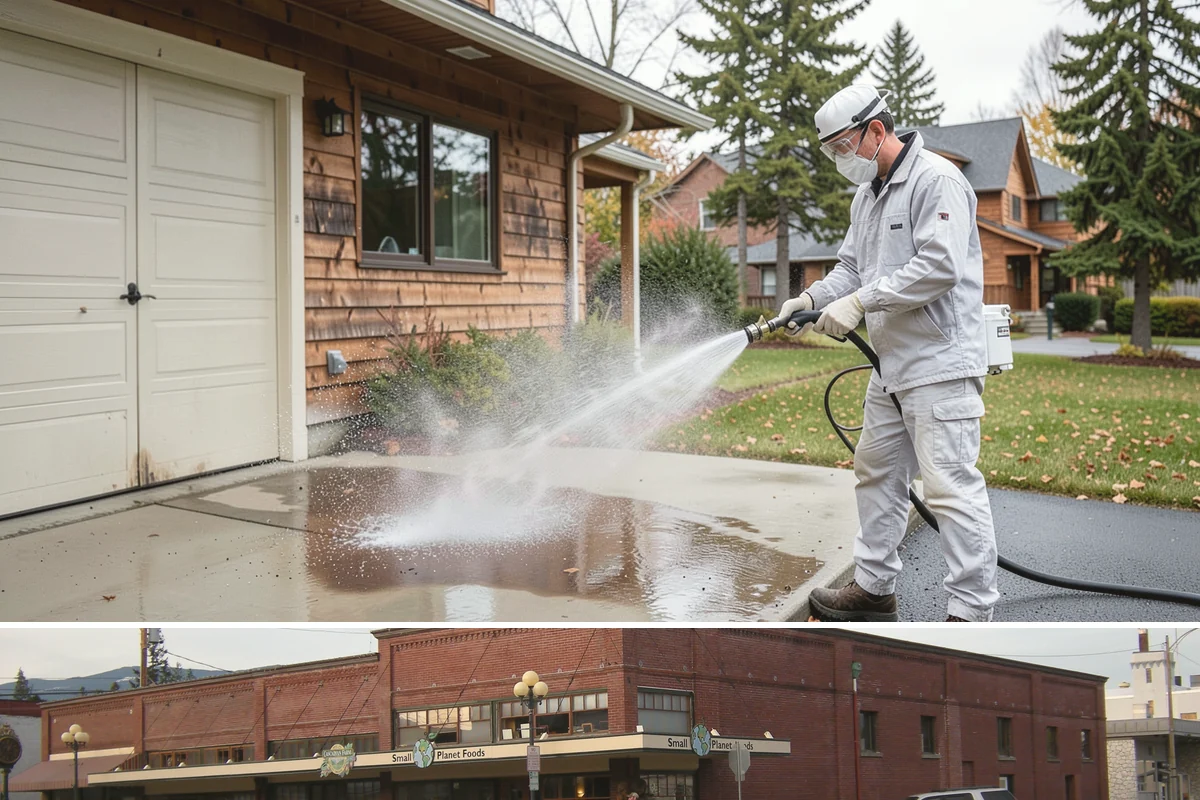 Car Dealership Cleaning in Sedro-Woolley, Skagit County, WA - Monthly or quarterly lot cleaning works best, with heavier facade and glass washing in the drier spring and summer months.