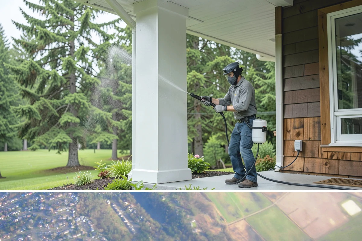 Carport Cleaning in Algona, King County, WA - Plan carport cleaning for the drier summer months when the framing can fully dry and moss treatment lasts longest.