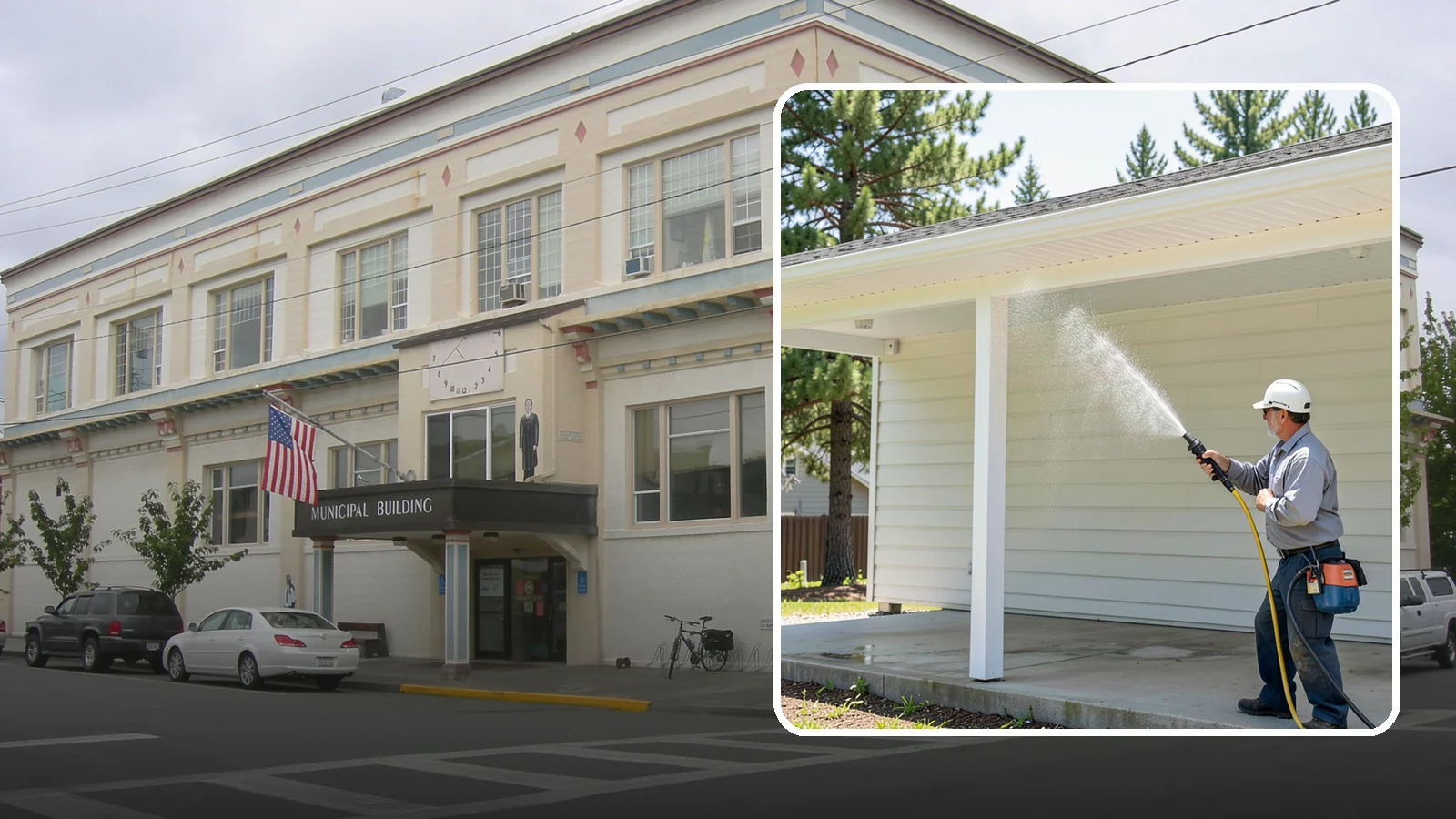 Carport Cleaning in Anacortes, Skagit County, WA - We wash carport posts, roofing, and slab so the open structure stops trapping moss, mud, and dripping tree sap.