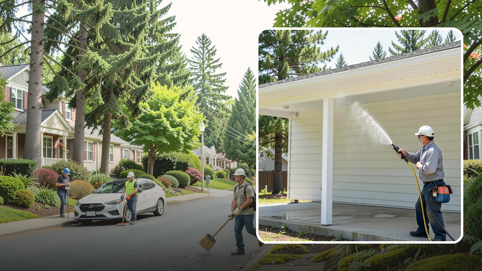 Carport Cleaning in Beaux Arts Village, King County, WA - We wash carport posts, roofing, and slab so the open structure stops trapping moss, mud, and dripping tree sap.