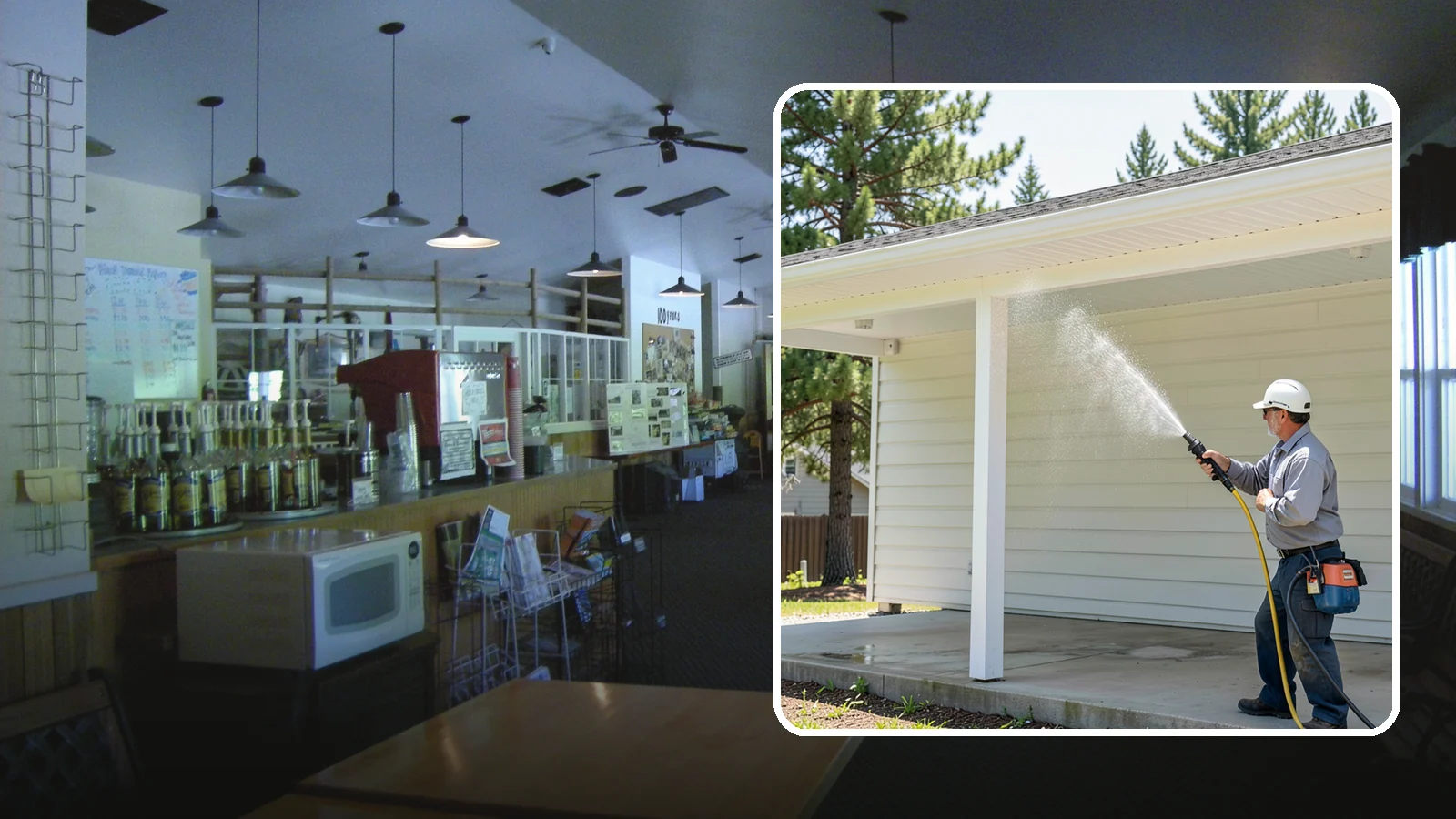 Carport Cleaning in Black Diamond, King County, WA - We wash carport posts, roofing, and slab so the open structure stops trapping moss, mud, and dripping tree sap.