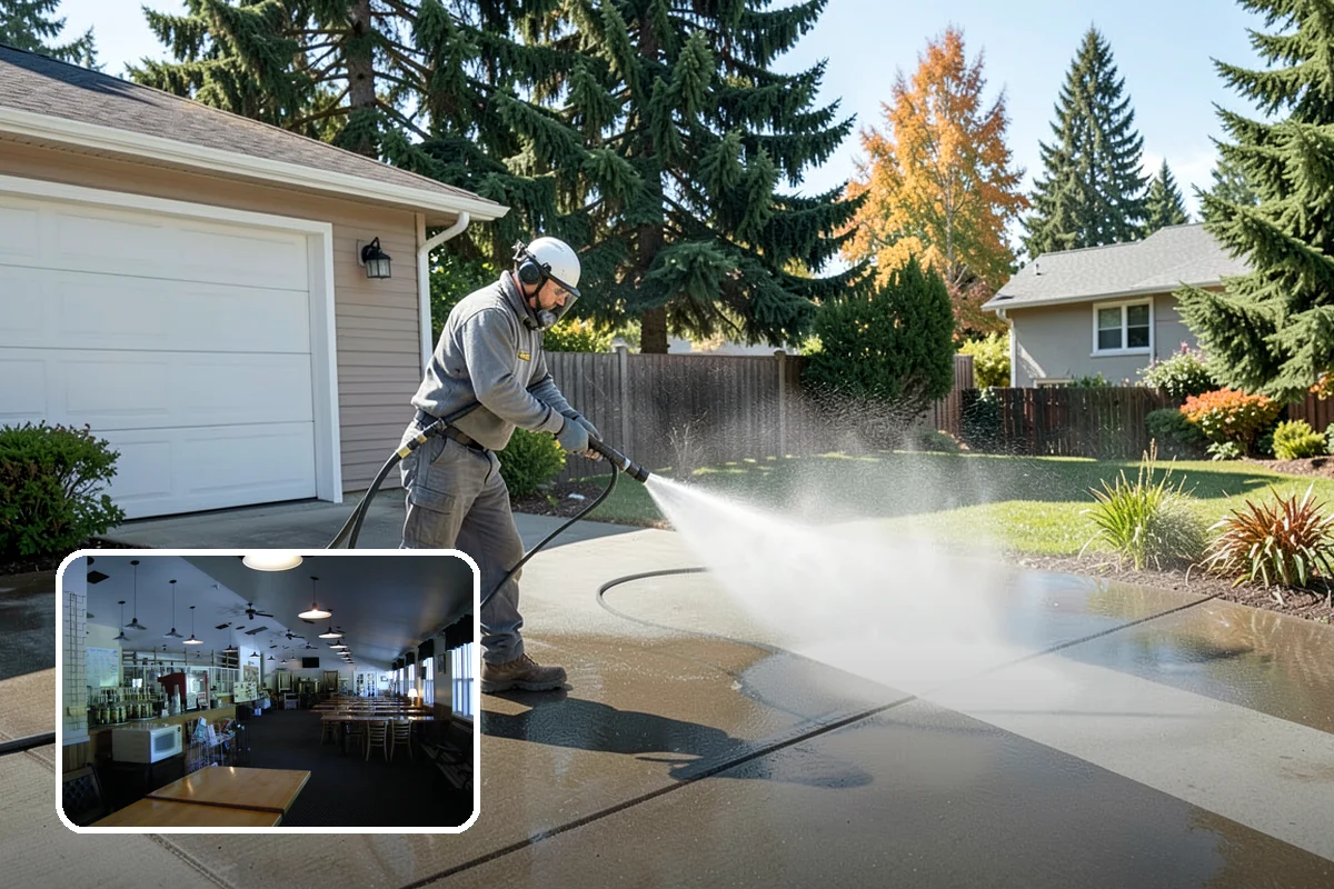Carport Cleaning in Black Diamond, King County, WA - Clears moss and algae from posts and overhead framing