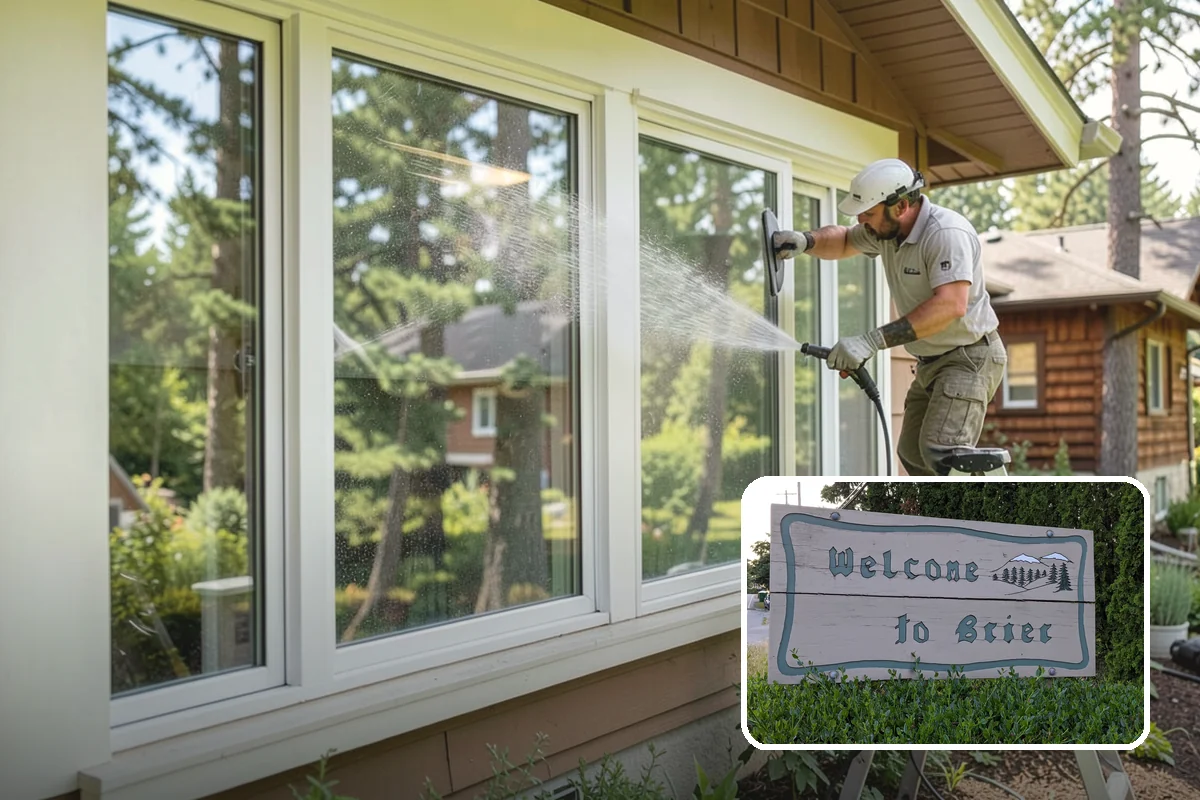 Carport Cleaning in Brier, Snohomish County, WA - Clears moss and algae from posts and overhead framing