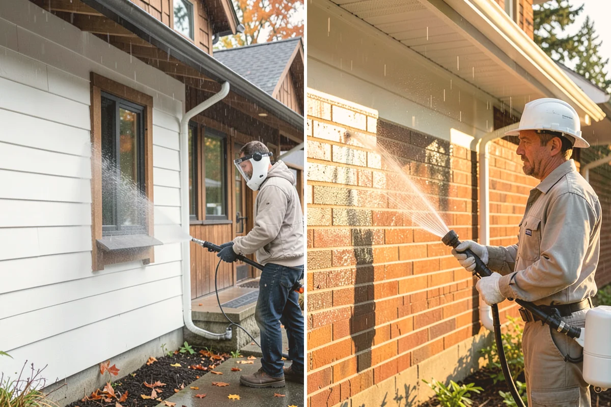 Carport Cleaning in Brier, Snohomish County, WA - Blow out accumulated leaves and needles from roof and corners