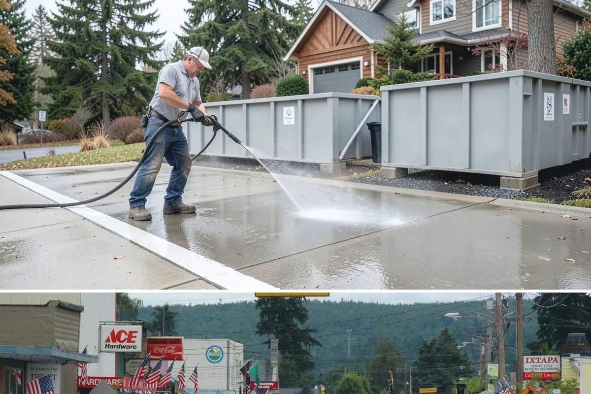 Carport Cleaning in Carnation, King County, WA - Plan carport cleaning for the drier summer months when the framing can fully dry and moss treatment lasts longest.