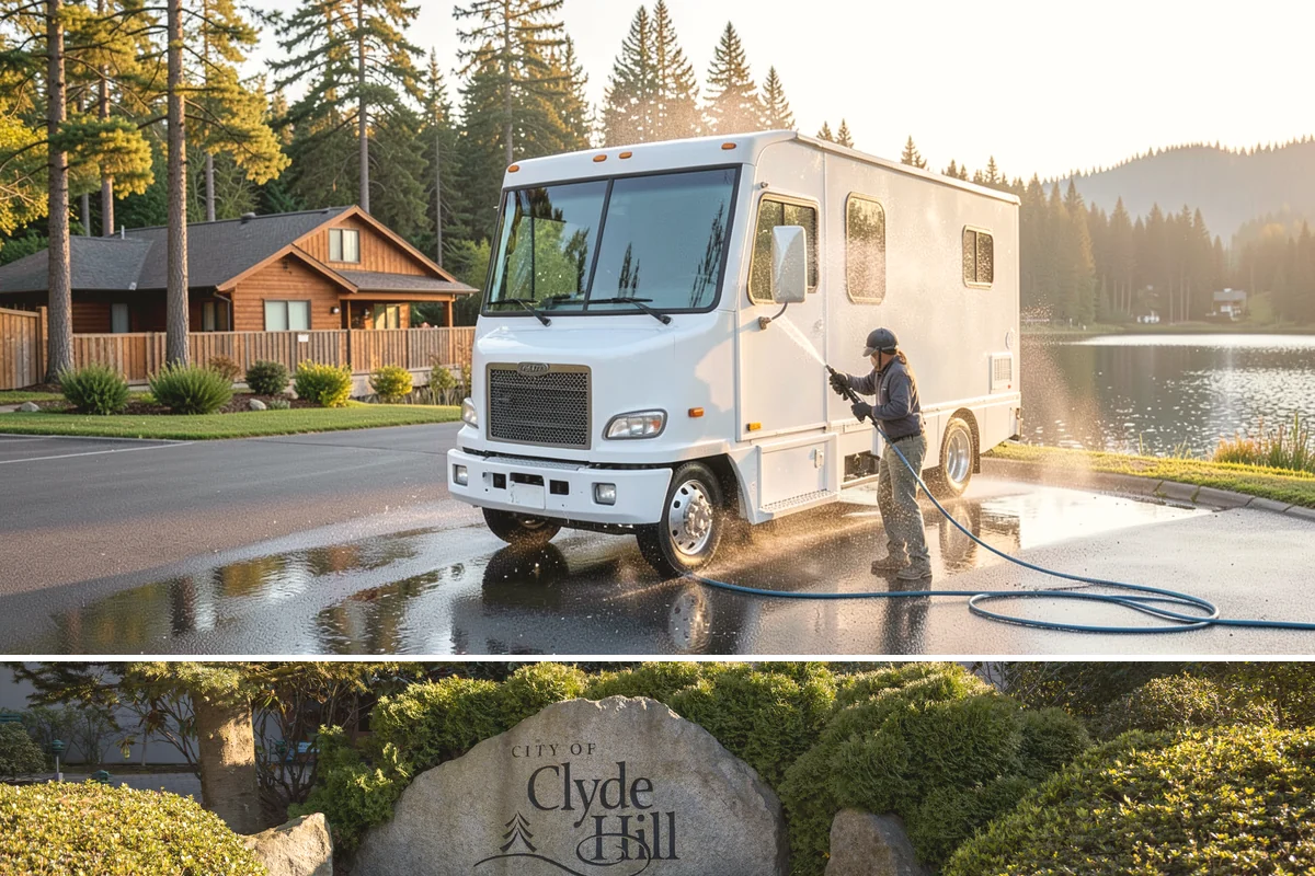 Carport Cleaning in Clyde Hill, King County, WA - Plan carport cleaning for the drier summer months when the framing can fully dry and moss treatment lasts longest.
