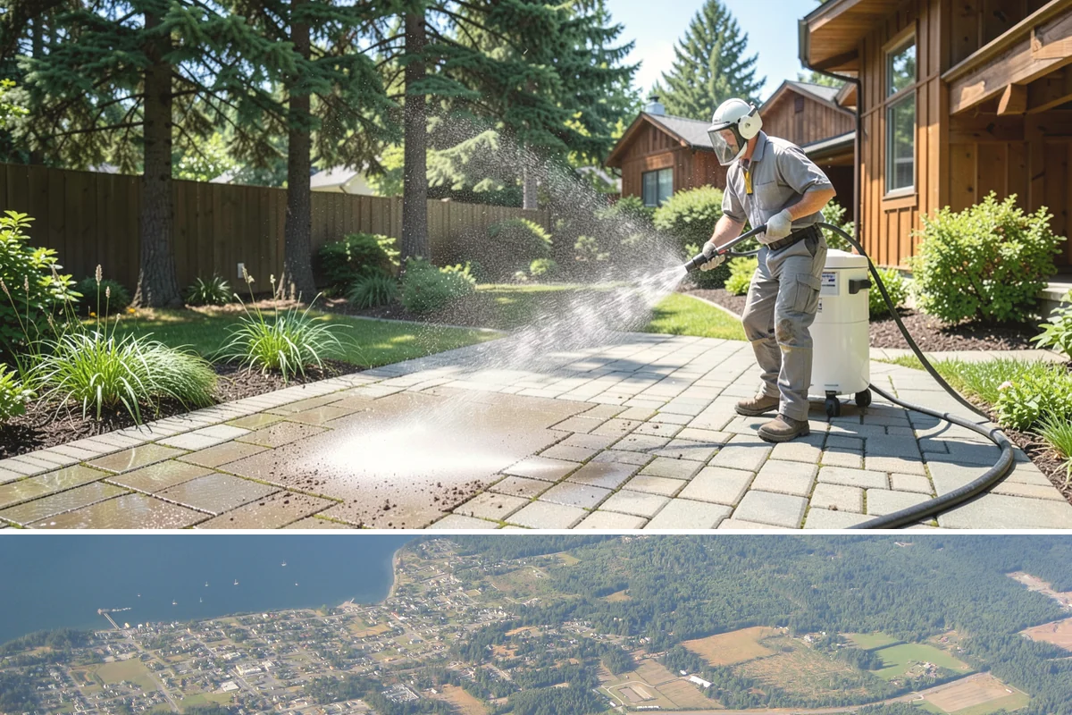 Carport Cleaning in Coupeville, Island County, WA - Plan carport cleaning for the drier summer months when the framing can fully dry and moss treatment lasts longest.