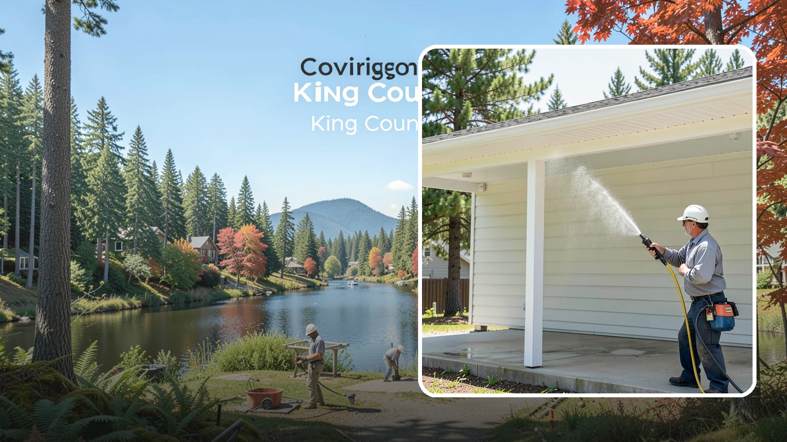Carport Cleaning in Covington, King County, WA - We wash carport posts, roofing, and slab so the open structure stops trapping moss, mud, and dripping tree sap.