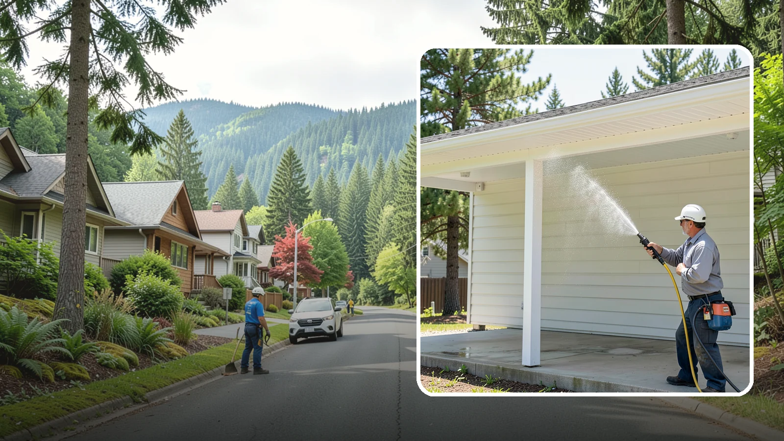 Carport Cleaning in Darrington, Snohomish County, WA - We wash carport posts, roofing, and slab so the open structure stops trapping moss, mud, and dripping tree sap.
