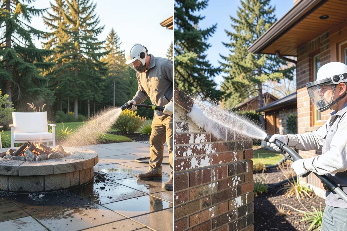 Carport Cleaning in Darrington, Snohomish County, WA - Blow out accumulated leaves and needles from roof and corners