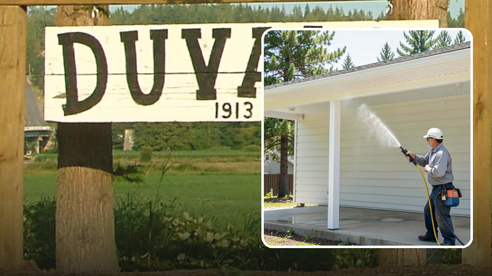 Carport Cleaning in Duvall, King County, WA - We wash carport posts, roofing, and slab so the open structure stops trapping moss, mud, and dripping tree sap.