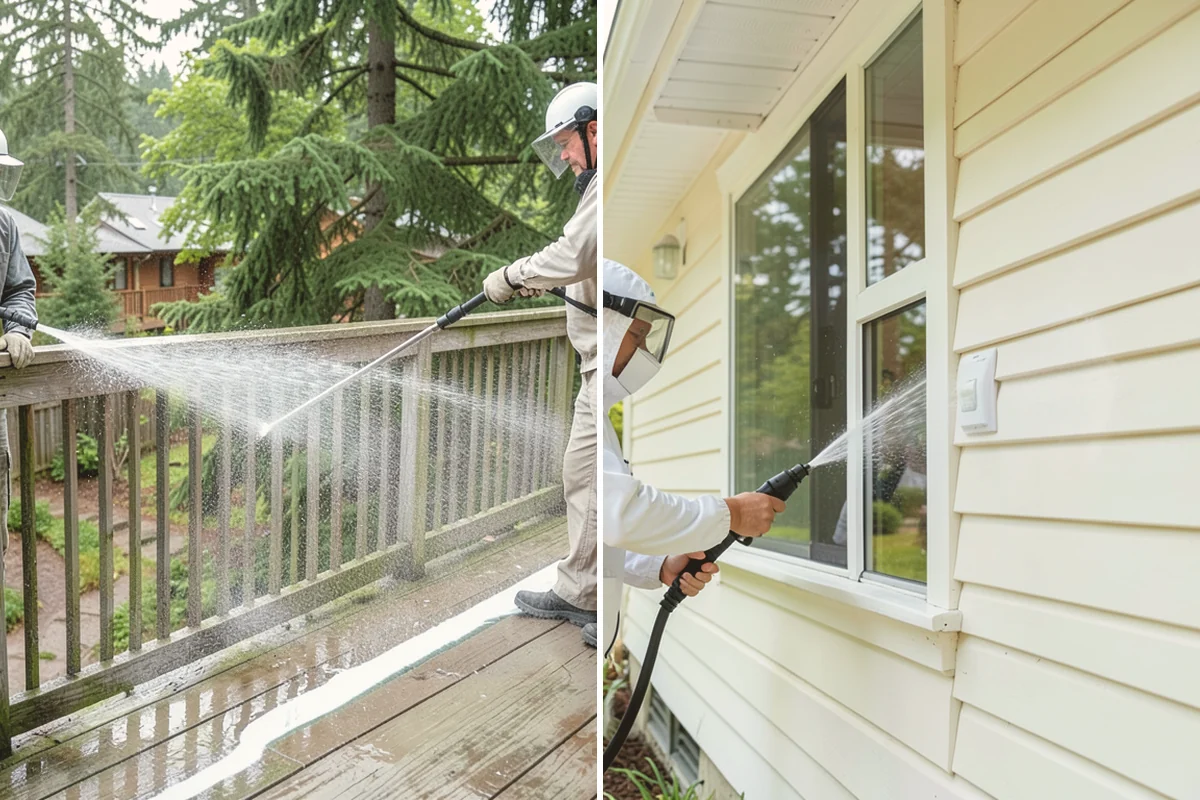 Carport Cleaning in Edmonds, Snohomish County, WA - Blow out accumulated leaves and needles from roof and corners