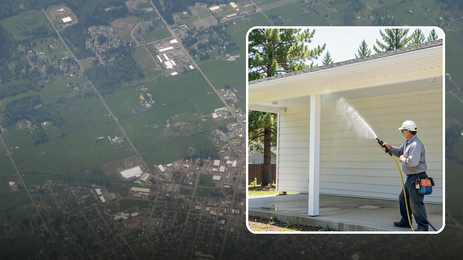 Carport Cleaning in Enumclaw, King County, WA - We wash carport posts, roofing, and slab so the open structure stops trapping moss, mud, and dripping tree sap.