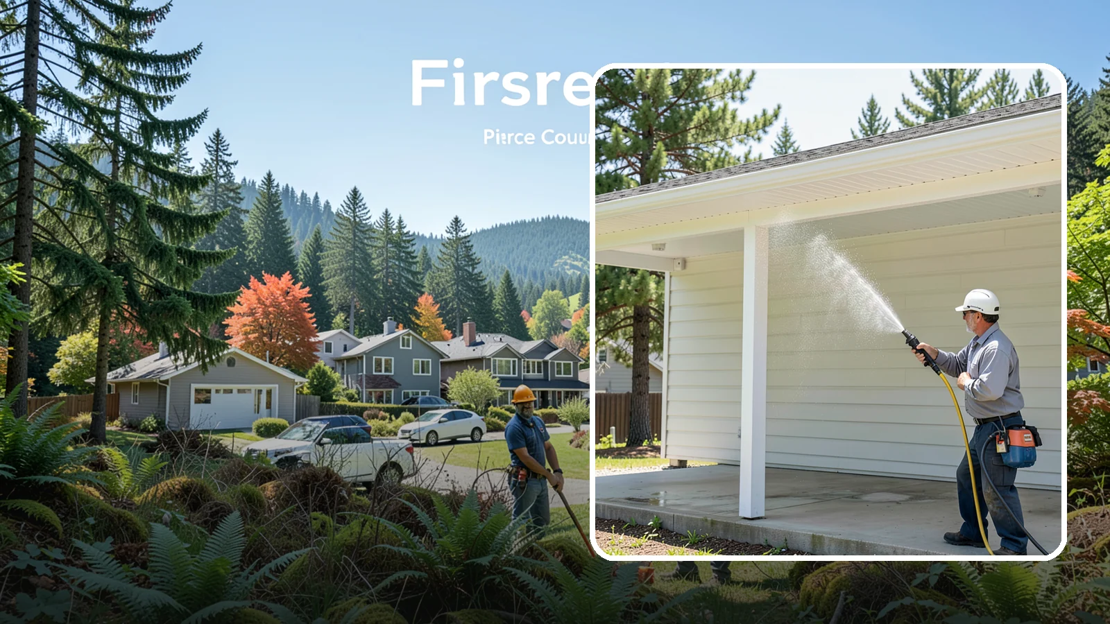 Carport Cleaning in Fircrest, Pierce County, WA - We wash carport posts, roofing, and slab so the open structure stops trapping moss, mud, and dripping tree sap.