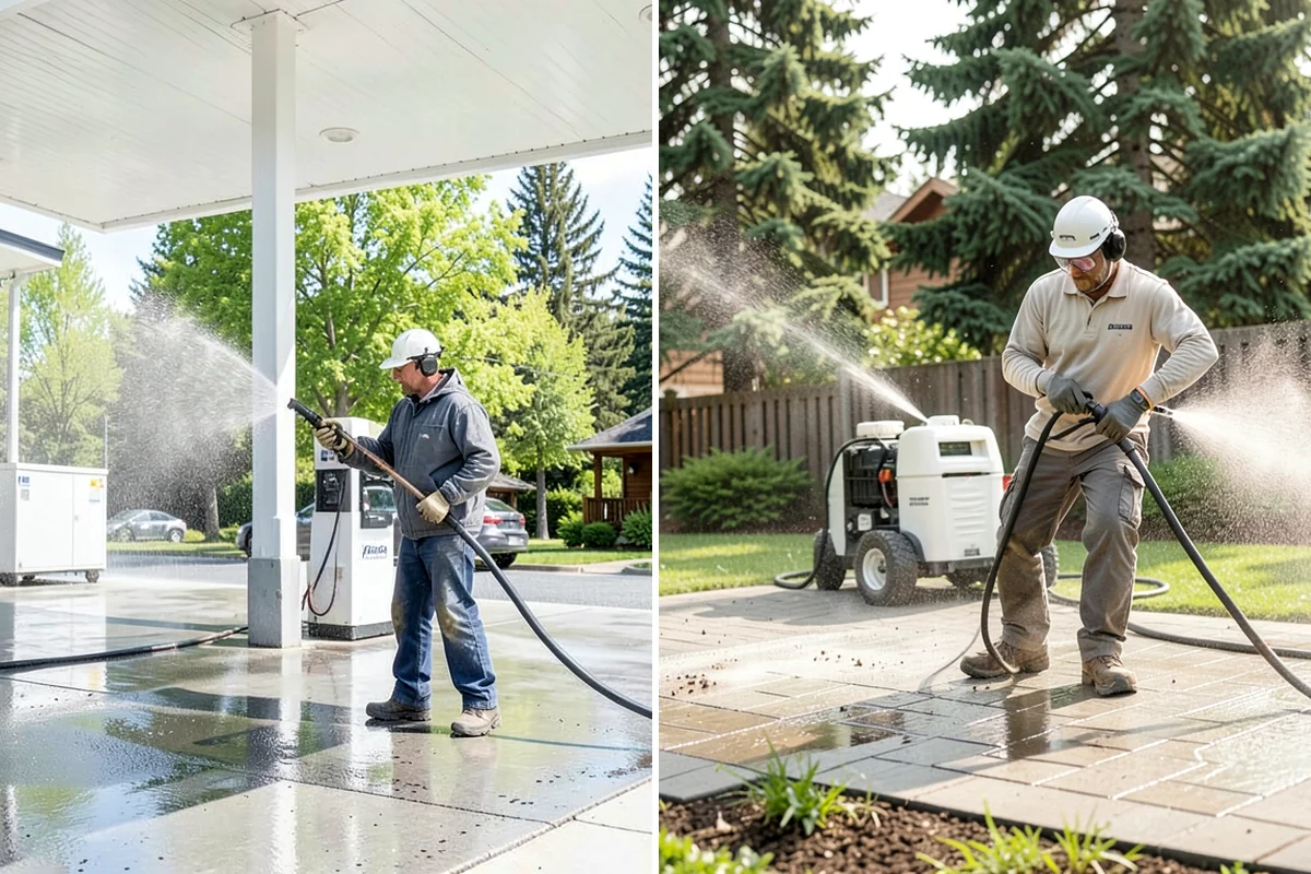 Carport Cleaning in Fircrest, Pierce County, WA - Blow out accumulated leaves and needles from roof and corners