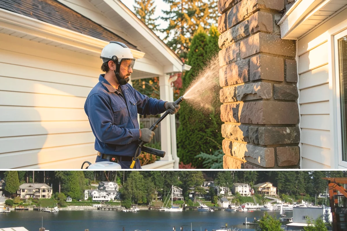Carport Cleaning in Gig Harbor, Pierce County, WA - Plan carport cleaning for the drier summer months when the framing can fully dry and moss treatment lasts longest.