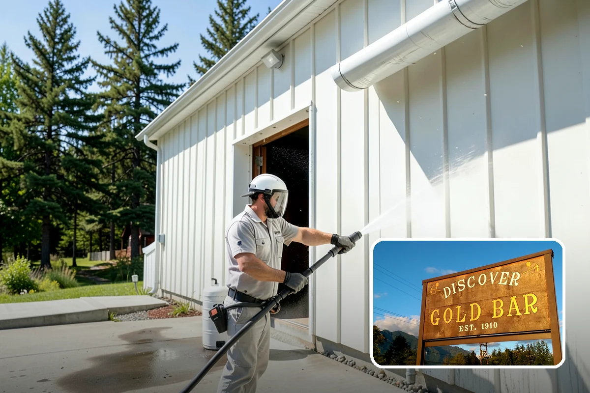 Carport Cleaning in Gold Bar, Snohomish County, WA - Clears moss and algae from posts and overhead framing